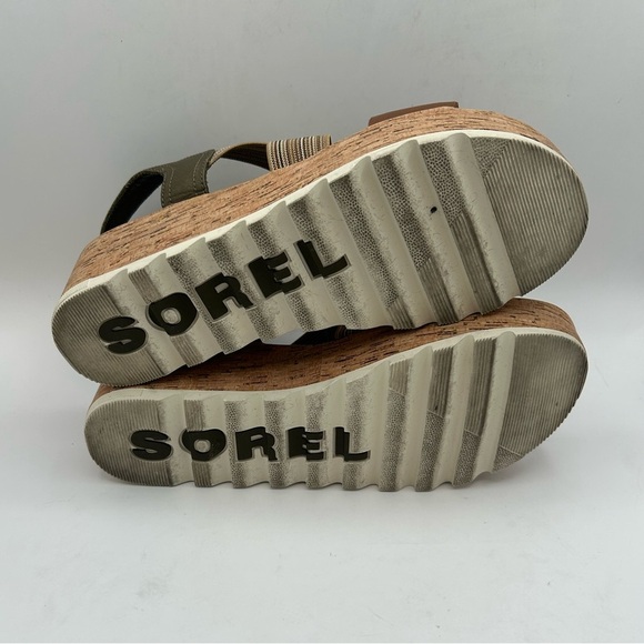 Sorel Cameron Platform Slingback Wedge Flatform Strappy Sandals Womens SIZE 10 - Picture 13 of 13